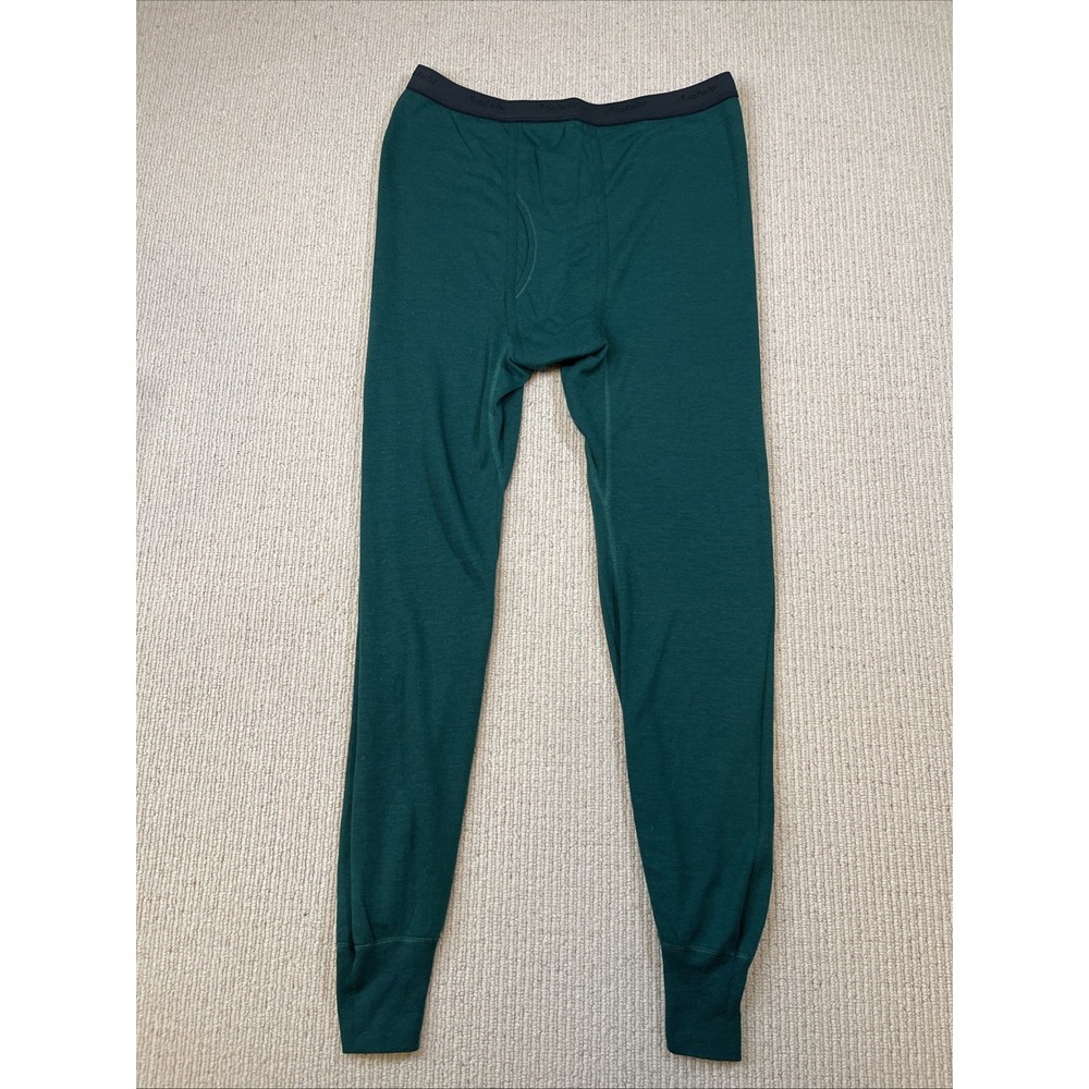 Duofold Mens Large Long Johns Wool Blend Base Layer Knit Pant Green